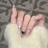 Wearing Armor Pure Handmade Personality Dark Skull Rabbit Pink Love Hand-painted Magic Mirror Lines Detachable Manicure