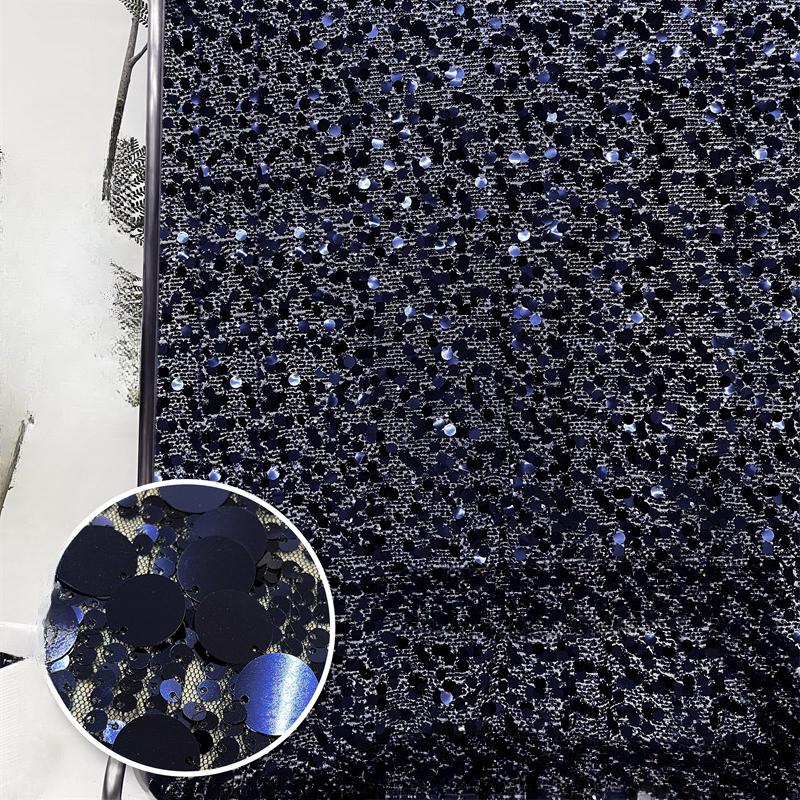 5+18mm Sequin Mesh Lace Fabric for Sewing High Quality Wedding Party Dress Clothing Patchwork DIY Apparel Sewing Supplies