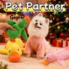 [Chew-Resistant Duck Toy] Chew-Resistant Interactive Yellow Duck Doll with Squeaking Sound | 3 Colors, Bite-Type Plush Toy for Cats&Dogs-Pet Supplies