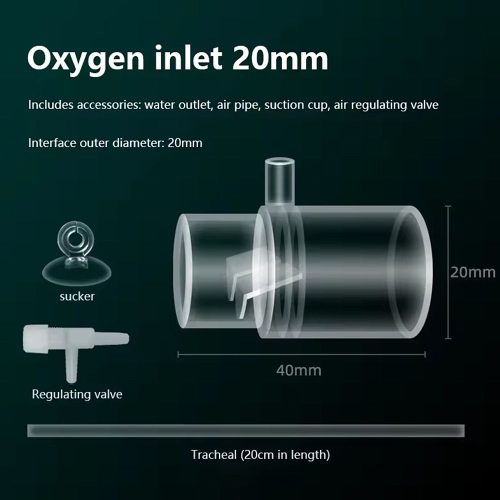 16/20/25mm Increasing Oxygen Clear Fish Tank Aeration Outlet Aquarium Accessories