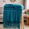 Nordische Woll-Sofa-Decke - Herbst/Winter Gemütlich Gestrickt für Klimaanlage, Weihnachten, Autonickerchen und Kissen