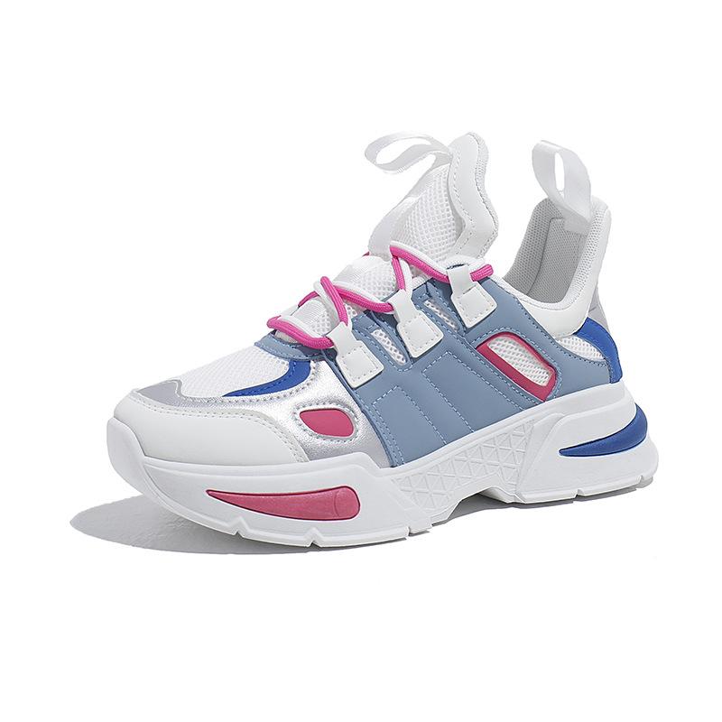 New Color Block Dad Shoes Women Chunky Platform Sneakers Fashion Casual Height Increasing Shoes