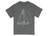 Segelboot Grafik T-Shirt Nautisch Unisex T-Shirt Grafik Retro Streetwear Hochwertig Rundhals Kurzarm Herren T-Shirt
