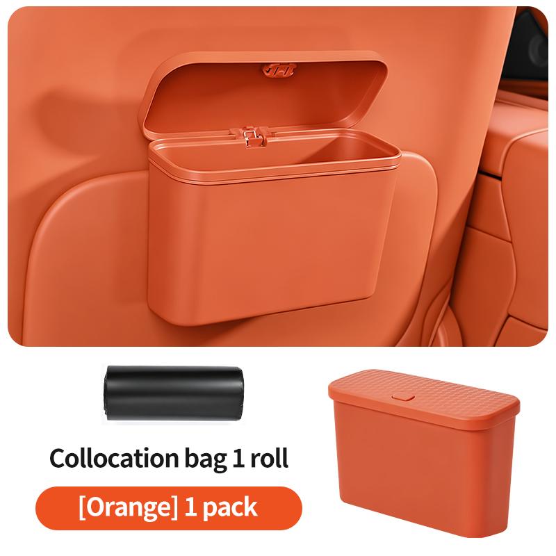 1PC Car Mounted Multifunctional Hanging Garbage Bin Pess Type with Lid Leak Proof In Car Storage Bin In Car Miscellaneous Sorti