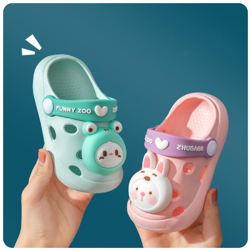 Anime Cartoon Schuhe Kawaii Rosa Kaninchen Ente Sandalen und Hausschuhe Nette Weiche Unterseite Hause Hausschuhe Baby Poped Loch Schuhe Spielzeug geschenk
