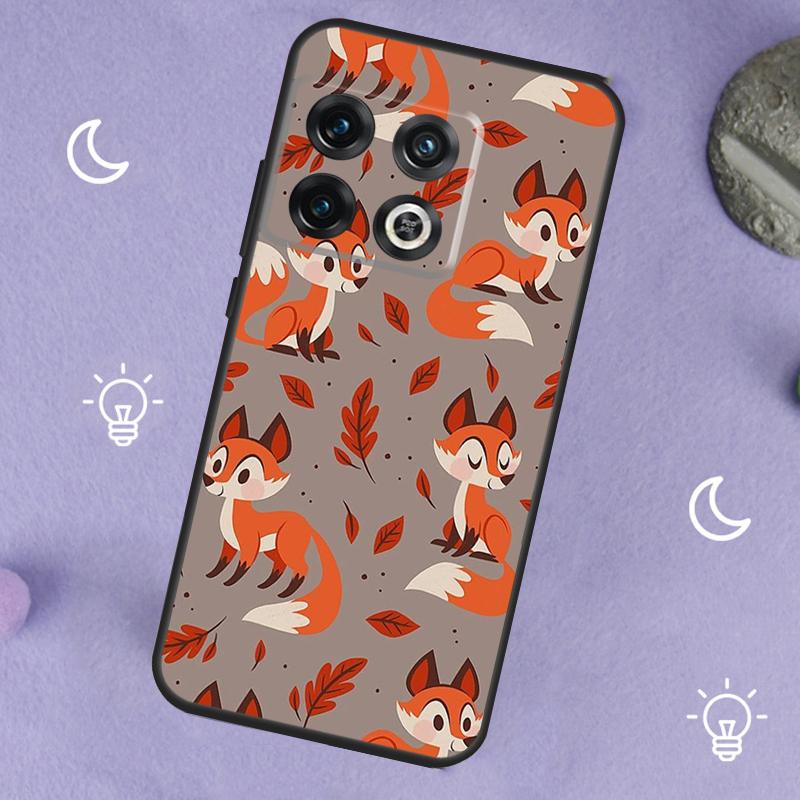 Cartoon Foxes Animal For OnePlus 13T 13R 12R 10R 10T 8T 11 12 13 15 Case For OnePlus Nord 5 CE 2 3 4 Lite N20 N30