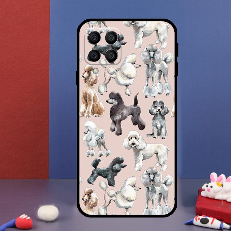 Cartoon Poodle Dog For Samsung Galaxy M12 M13 M33 M23 M53 M15 M55 M31 M51 M14 M34 M54 M20 M32 M52 Phone Case