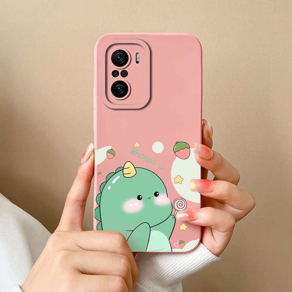 Anime Case For Poco F3 GT Soft Smooth Liquid Silicone Full Protection Anti Choc Phone Back Cover For Poco F 3 F3GT Protector