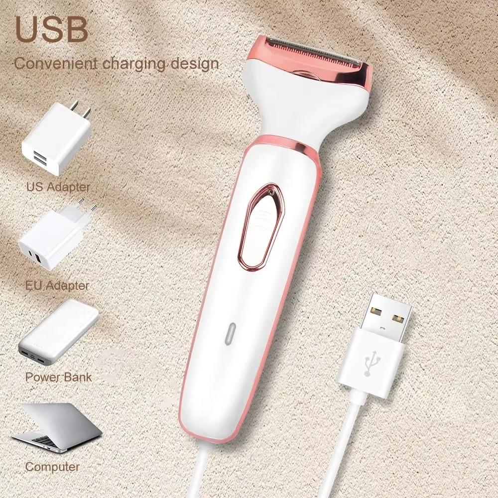 4 In 1 Portable Electric Haircut Trimmer Epilator Woman Facial Intimate Area for Body Hair Removal Gifts For Women