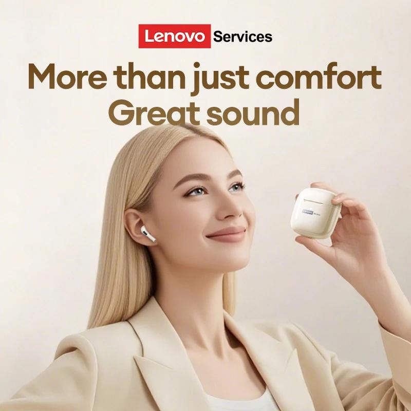 Original Lenovo LE201 Wireless Headphones Bluetooth 6.0 Earbuds ENC Call Noise Cancellation Ultra Long Latency Surround Sound Earphones