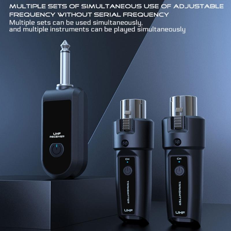 Professional UHF Wireless Microphone Converters Transmitter Receiver Wireless Mic System For Enhances Performances