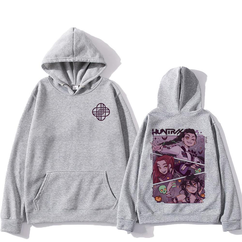 Halloween Kpop Demon Hunters Hoodies Hot Film Graphic Hoodies Men Women Fashion Clothing Pullover Loose Harajuku Top Streetwear