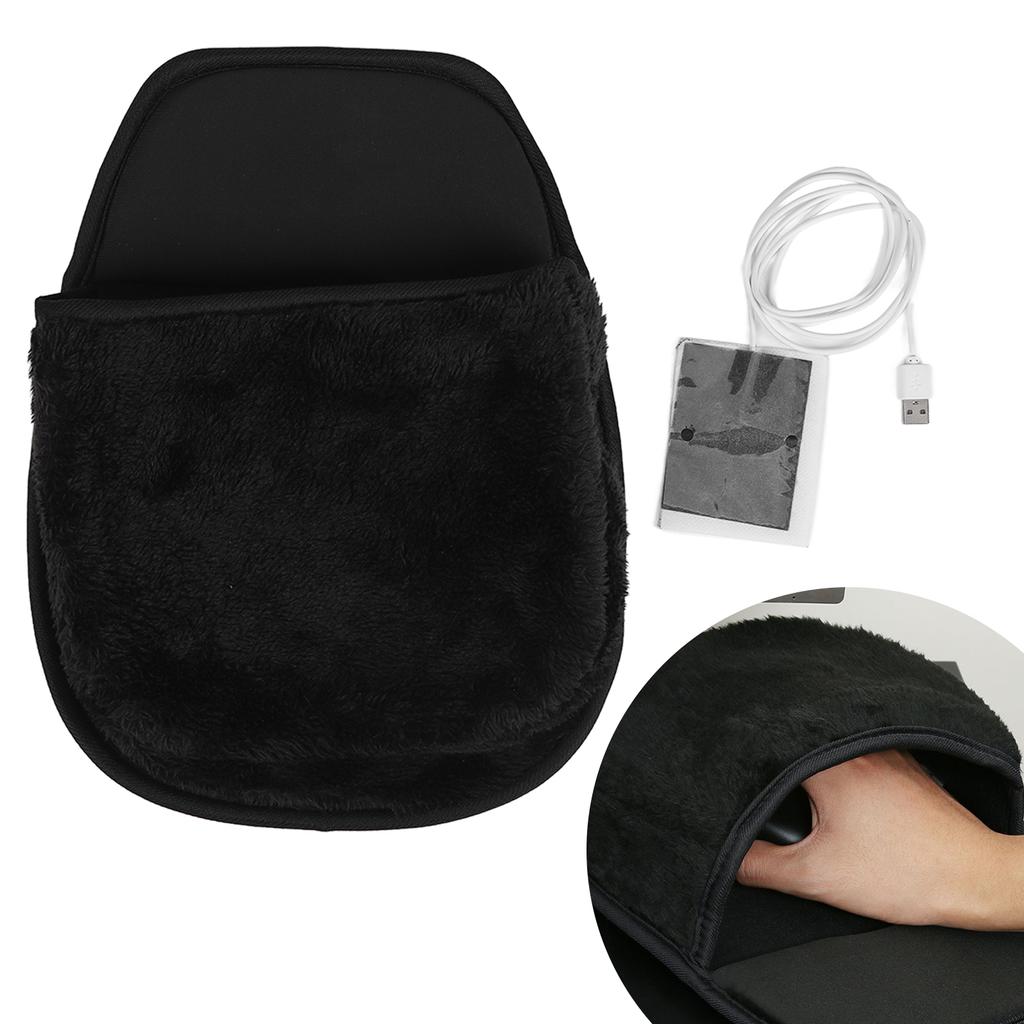 USB Heated Computer Mouse Pad Hand Warmer Roomy Hand Warming Mouse Pad Desk Accessories for Men and