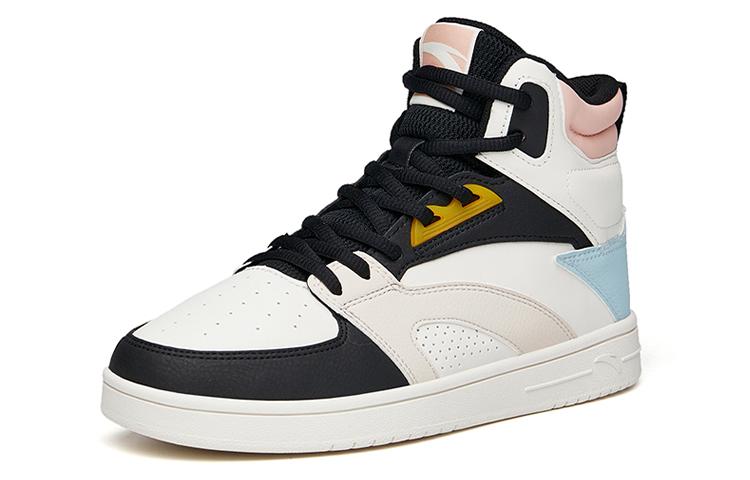 Women's Sneakers Anta Casual Abrasion Resistant Slip Resistant High top Skateboard Shoes Women's White Pink