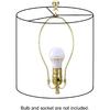PATIKIL 9 Inch Lamp Harp Kit with Finial, 1 Set Detachable Shade Bracket Holder, DIY Lighting Accessories for Table Floor Lamps, Gold Tone