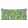 VidaXL Coussin de banc de jardin motif de feuilles 120x50x7 cm tissu 361599