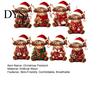 Healing Atmosphere Hanging Ornaments Highland Cow Christmas Ornament Set, 2D Flat Wooden Tree Accessories Decor with String, Holiday Party Decoration