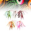 Colorful Silicone Fishing Lure Jig Skirt Spinnerbait Skirts Replacement for Buzzbait Craw Jig Trailers with Pre Rigged 10# Double Hooks