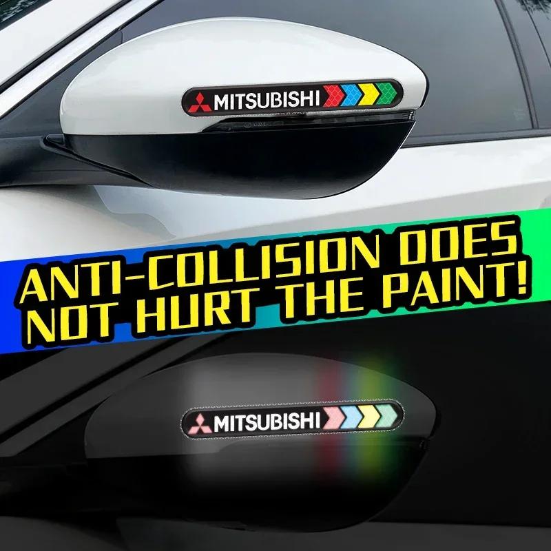 Car anti-collision strip rearview mirror door personalized reflective sticker For Mitsubishi ART ASX Lancer Pajero Outlander EX