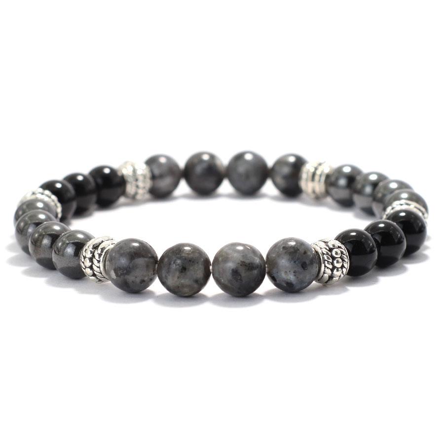 Simple Men Bracelet Natural Lava Tiger Eye Stone Hand Beaded Brass Braclet Casual Accessories Prayer Meditation Yoga Braslet