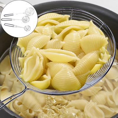 Cucchiaio Scolapasta Anti-scottatura Manico Lungo Resistente al Calore Lavabile in Lavastoviglie Facile da Pulire Filtrante Acciaio Inossidabile Schiumarola/Mestolo per Noodles Fritti Piccanti