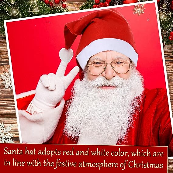 10/Stk. Kinder Erwachsene Weihnachtsmützen Damen Herren Rote Weihnachtsmann Weihnachtsmützen Fröhliche Weihnachten Mützen Neujahrsparty Deko Navidad Zubehör