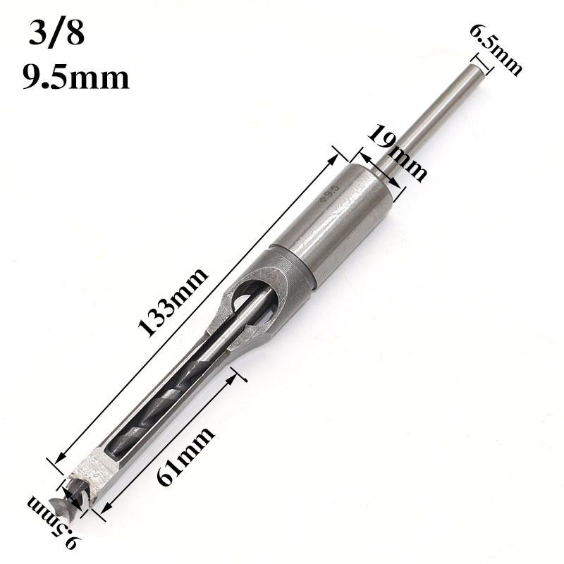 6-16mm HSS Square Hole Drill Bit Woodworking Tools Auger Mortising Chisel Drill Screwdriver DIY Furniture Square Hand Tools