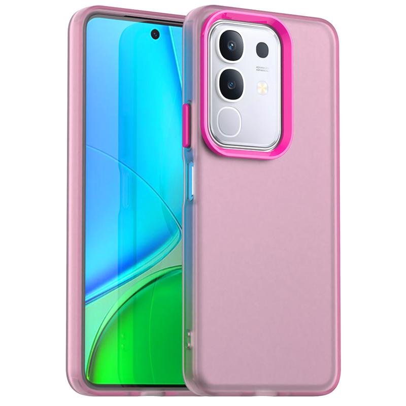 Anti-Drop Candy Color Phone Case For Vivo Y29 Matte PC Transparent Back Case For Vivo Y29 4G Cover For Vivo Y29 Case 6.68 inch