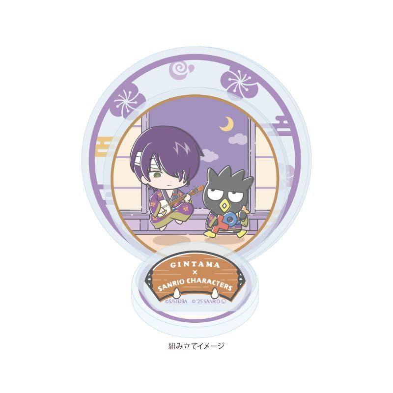Gintama x Sanrio Characters 10 Takasugi Shinsuke x Bad Badtz-Maru [Collaboration Illustration] Acrylic Stand Plate