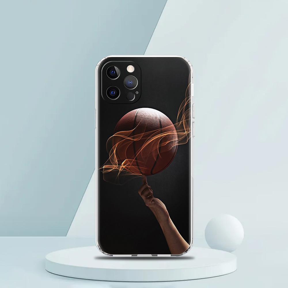 Cool Basketball Soft Transparent Phone Case Cover for iPhone 16 15 14 13 12 11 Pro Max XR 8 7 Plus XS Max Shockproof Shell Capas