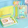 1pc Huajie Dopamine Color Block Tutoring Bag, 3-Layer Large Capacity, Front Pencil Bag, Document Book Storage