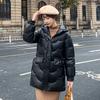 Glossy leave-in down cotton-padded jacket women's medium and long loose winter jacket cotton-padded jacket new trendy