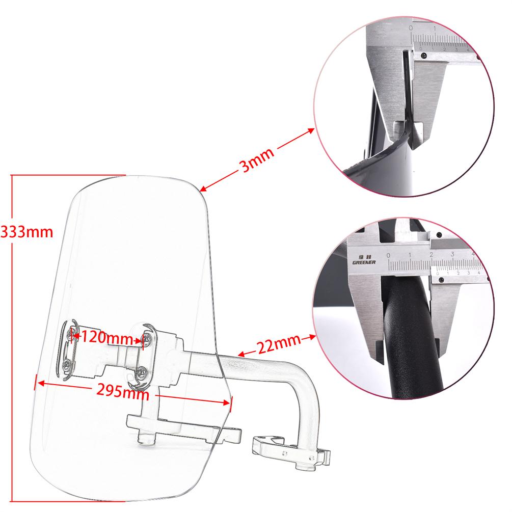 For Honda Hunter Cub CT 125 Front Wind Screen Shield Air Deflectors CT125 Trail125 Windscreen Motorcycle Windshield Accessories