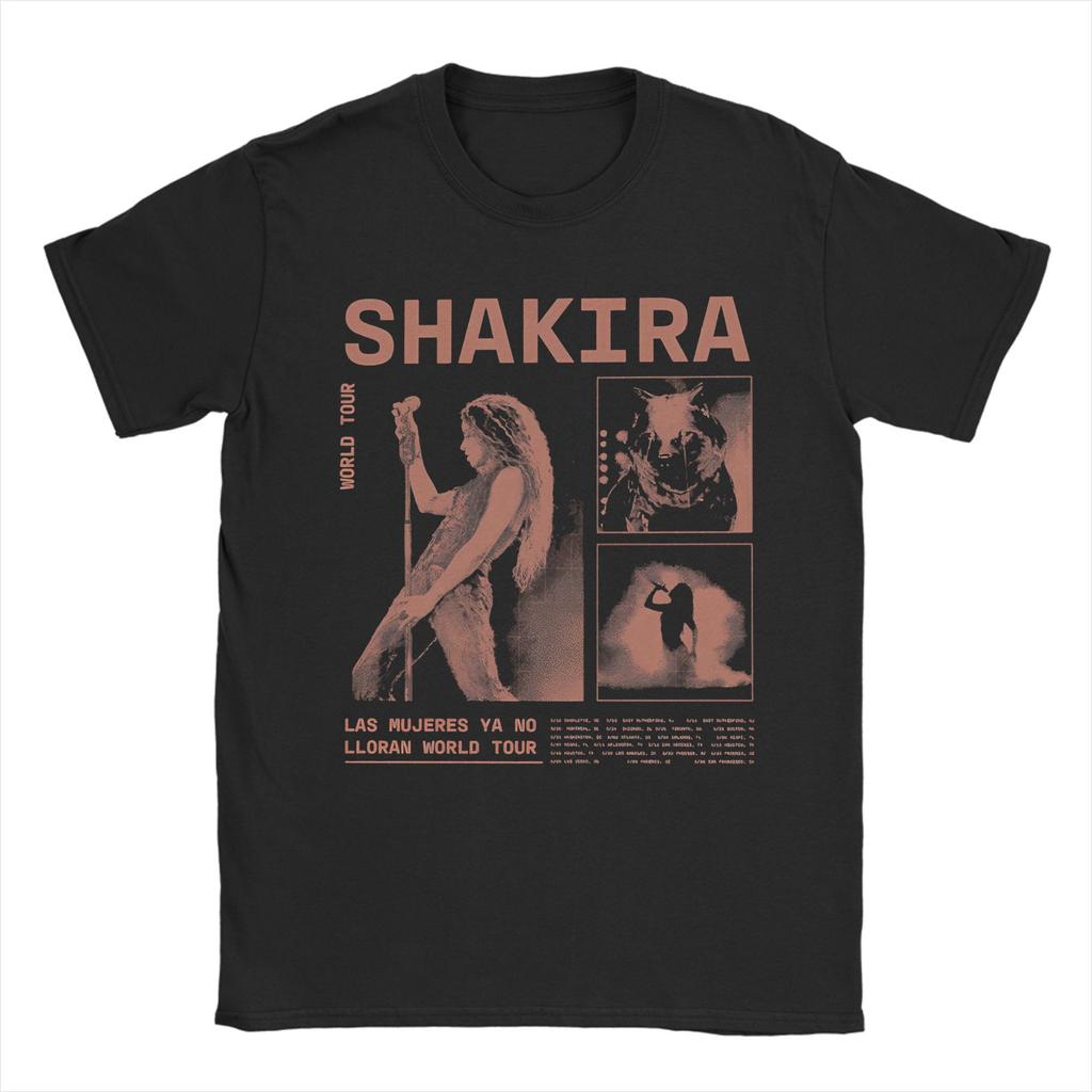 Shakira Albums LAS MUJERES ya no lloran  Tee Shirt for Men Women Graphic Printing T Shirts Tour 2025 Cotton Clothing