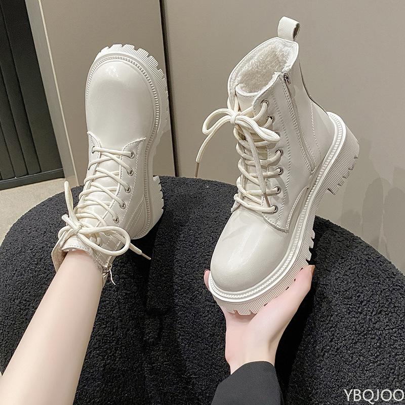 Fashion Women's New Autumn Winter Thick Sole with Plush Insulation Casual Fashionable Short Boots Comfortable Winter Cotton Boots