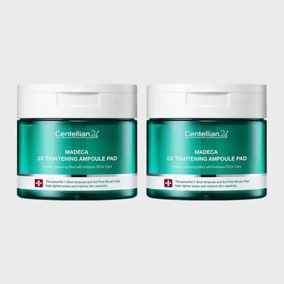 Madeca Almohadilla Ampolla Doble Reafirmante 165ml (60 hojas) 2 uds Elasticidad Absorción Poros Lifting TECA Piel Glow Refrescante
