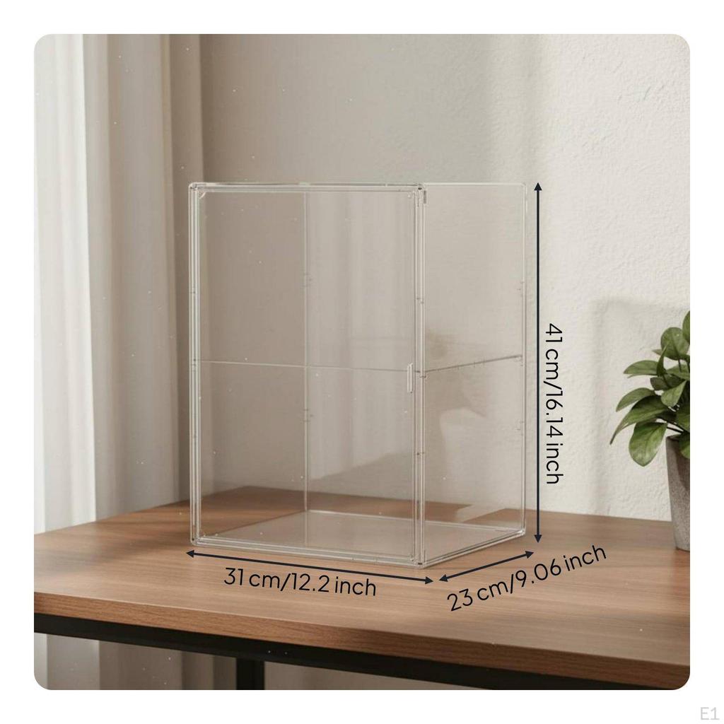 Clear Figurine Display Box High Translucency Storage Case Large Capacity for