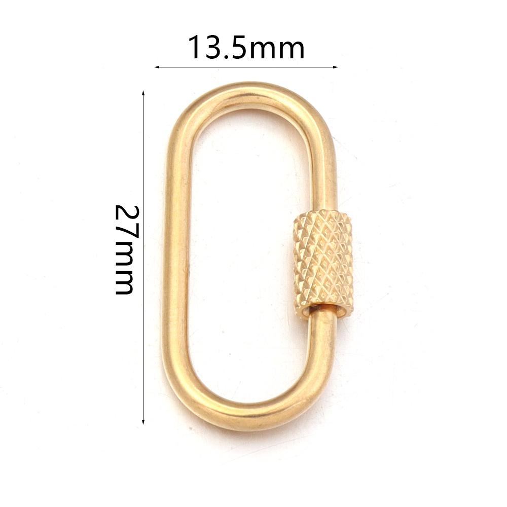 2pcs/lot Stainless Steel Screw Clasps Oval Heart Shape Carabiner Lock Clasp For Jewelry Connector Fastener DIY Keychain Supplies