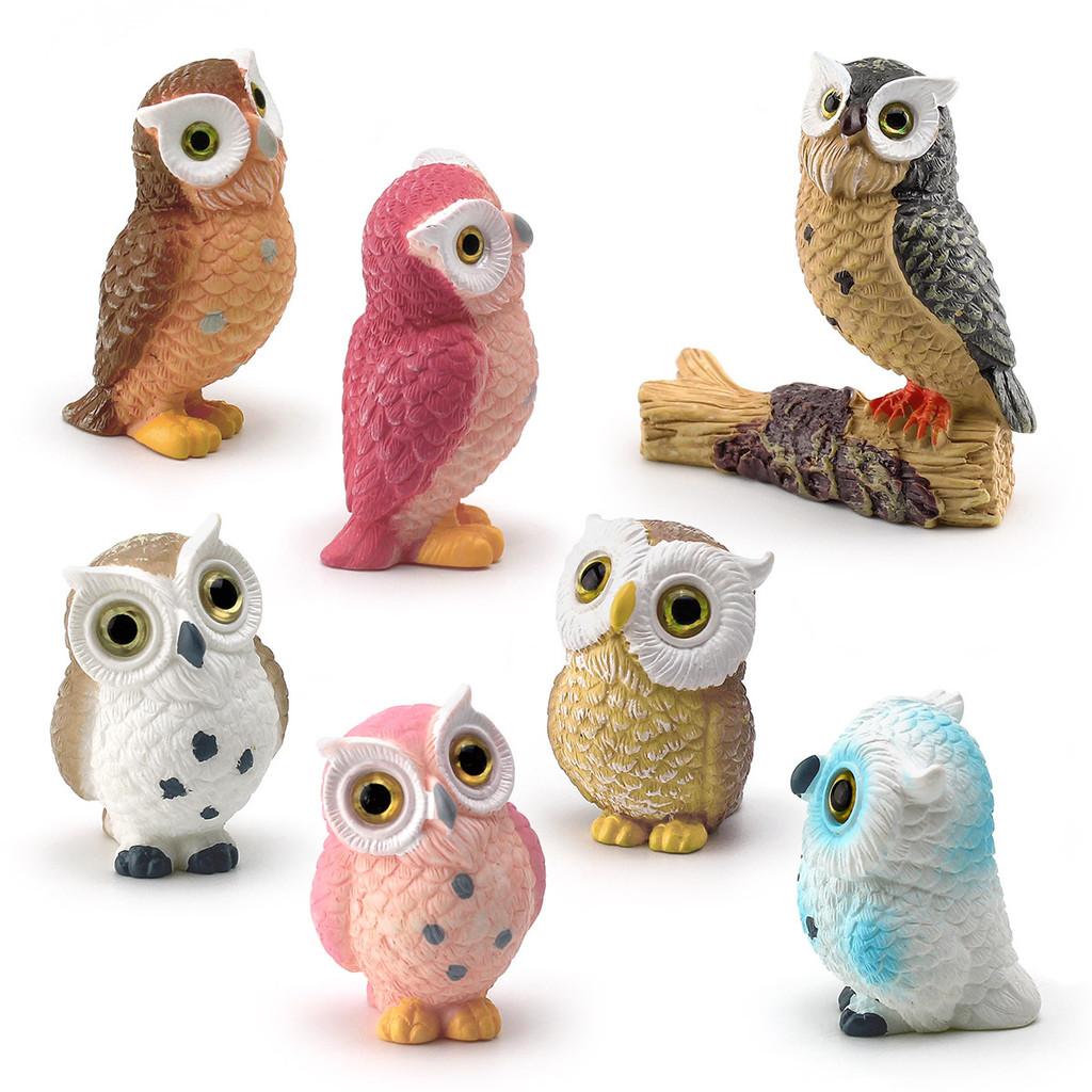 Cartoon Style Resin Owl Animal Figurine Gift For Bird Lovers And Collectors