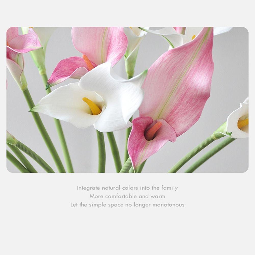 Multicolor Calla Lily Artificial Flowers Real Touch Floral Arrangement  Party Decoration