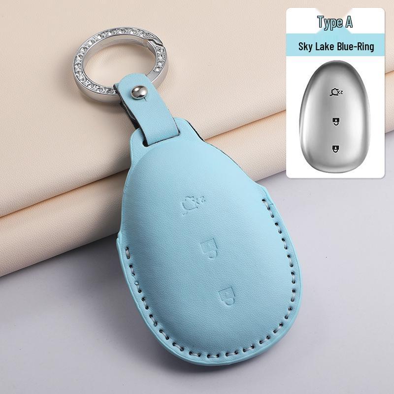 2024 Changan Qiyuan A07 Key Case - Blue Protective Shell for High Appearance Models from 2023 Onwards