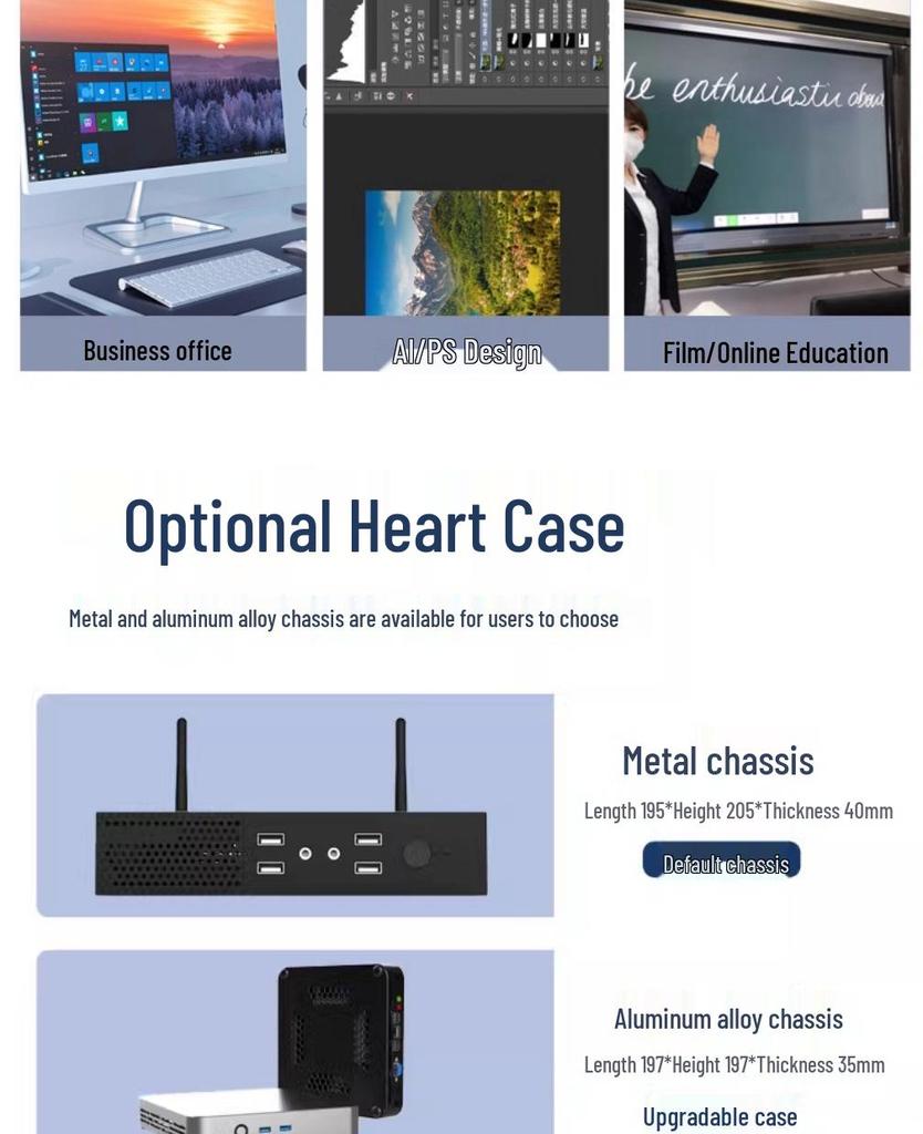 DMA Mini PC 12th Gen N100: Compact Micro Desktop for Business & Office