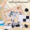 1 Set Verstecktes Puzzle Baustein Spielzeug Denksportaufgabe Schwarz Weiß Holzblock Brettspiel Kleinkinder Farbform Lernen Fokus Training STEM Pädagogisches
