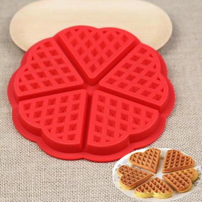 Silikonové formy na vafle Mikrovlnné pečení Sušenky Srdce Muffinová forma Forma Nepřilnavá forma na dort Výrobníky Pečicí pánev Nástroje na zdobení dortů