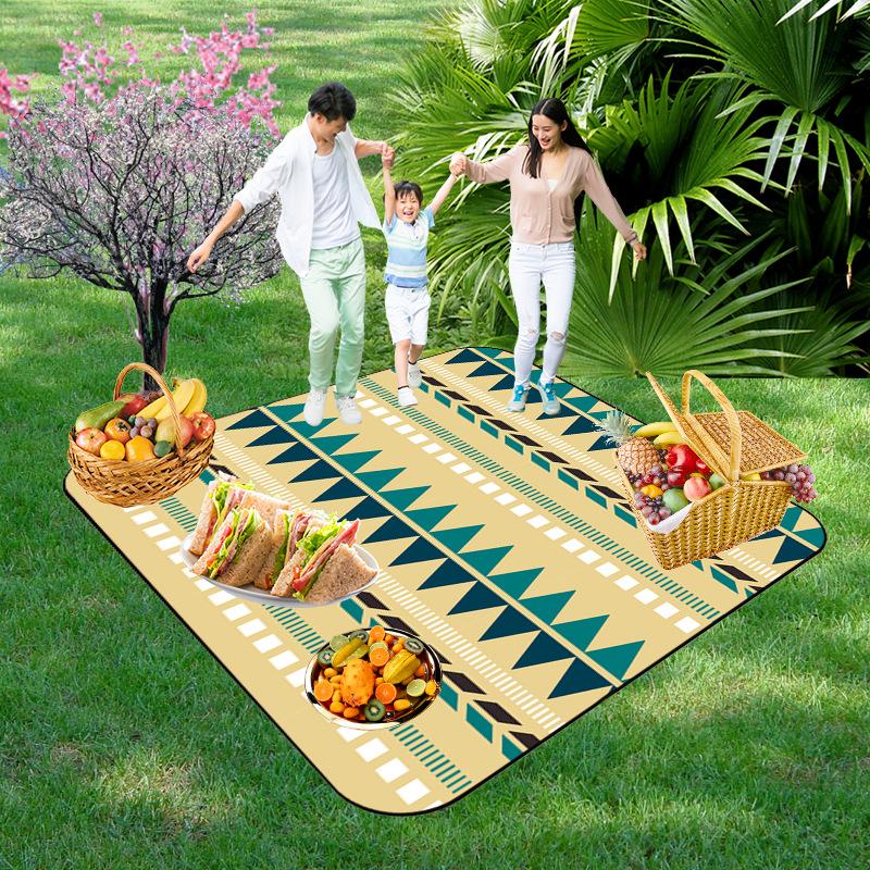 Picnic Blankets Extra Large, Waterproof Foldable Outdoor Beach Blanket,3-Layer Picnic Mat for Camping, Hiking, Travel, Park, Concerts