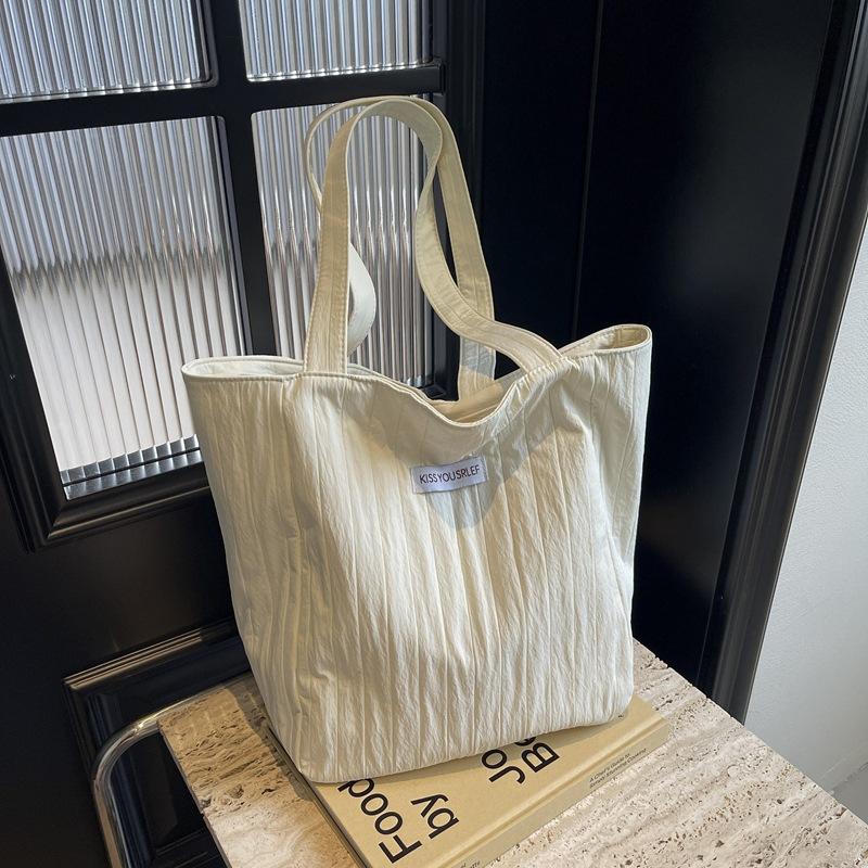 Casual Niche Design Tote Bag 2025 Fold New Fashion Simple Large Capacity Commuter Shoulder Bag