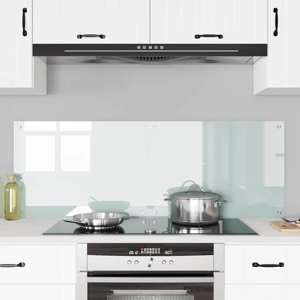 Kitchen Backsplash 2 pcs White 70 x 50 cm Tempered Glass