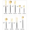 8Pcs Black Handle Gold Dinnerware Set Knife Tea Fork Spoon Cutlery Set Matte Kitchen Flatware Stainless Steel Complete Tableware