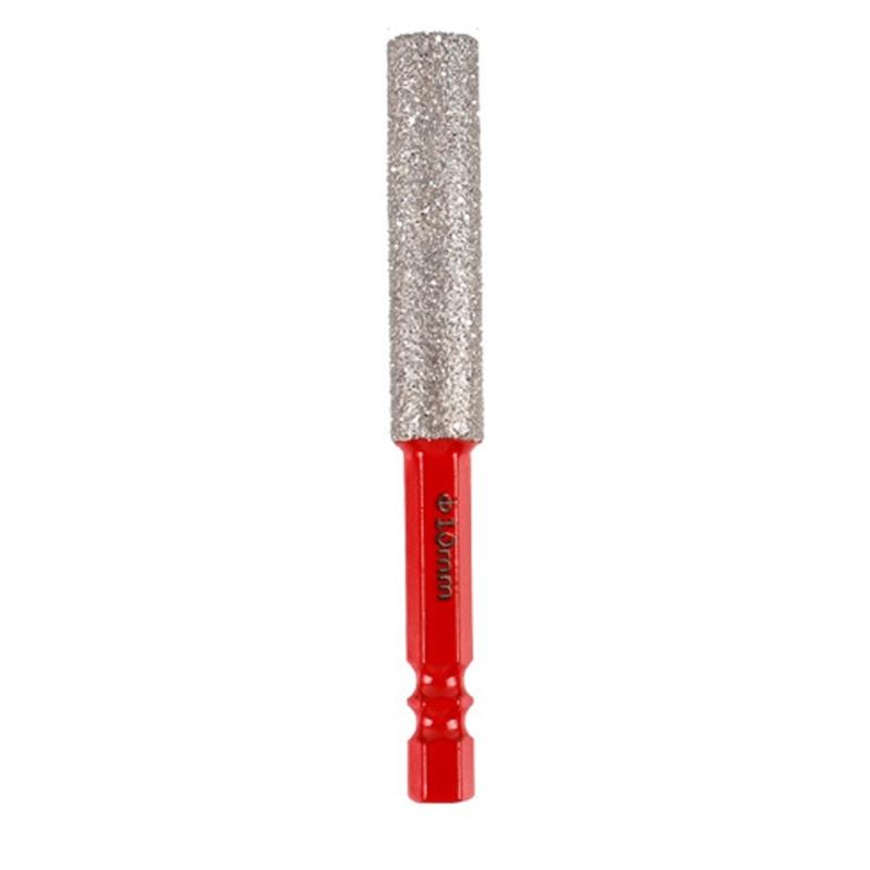 Hexagonal Shank Drill Bit Diamonds Coated Hole Cutter for Tile Glass Marble Dry Drilling and Edge Polishing