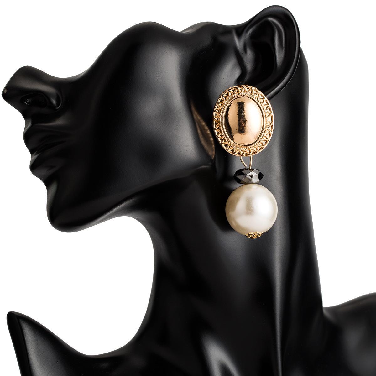 

Винтажные европейские и американские серьги с жемчугом из металла — смелый осенний стиль бохо для женщин белый